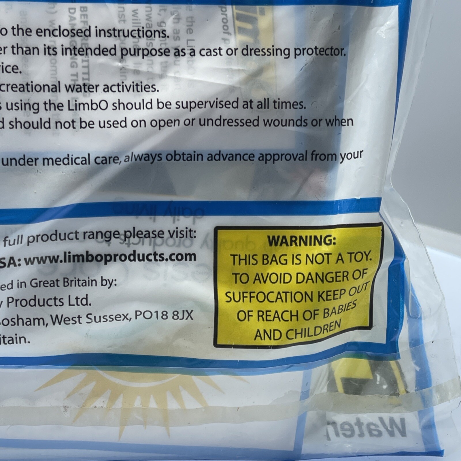 LimbO Waterproof Cast Protector MP180 Adult Half Leg Large Build -US SELLER
