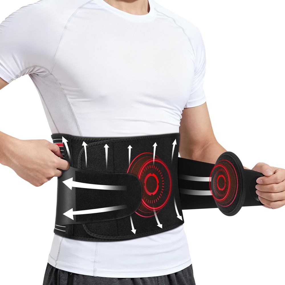 Umbilical Hernia Support Belt Abdominal Binder with 2 Silicone Pad for Men Women