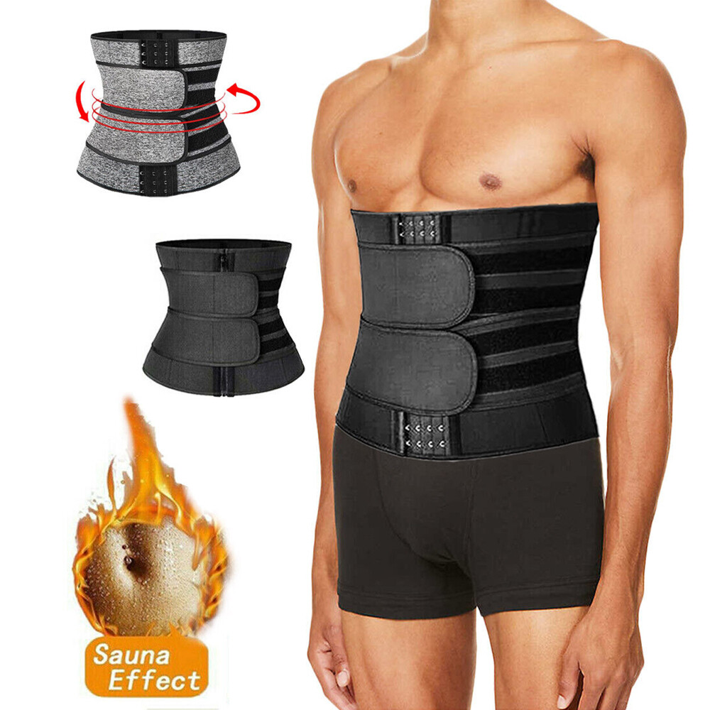 Men Women Neoprene Waist Cinchers Weight Loss Trimmer Belt Anti-Humpback Wrap