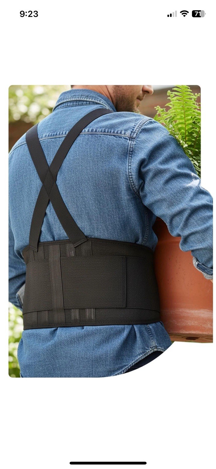 QSX Work Back Brace – Lower Back Pain Relief, Posture Correction, Heavy Lifting