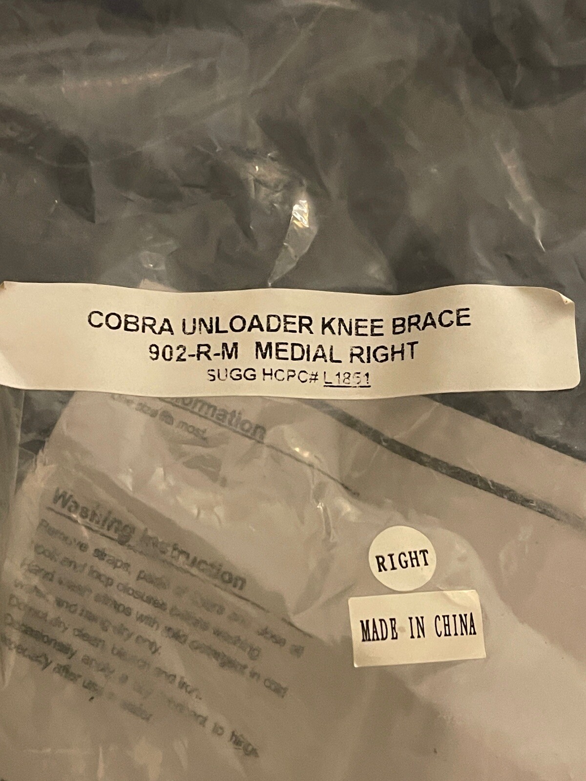 Cobra Unloader OA Knee Brace Medial Right Knee Osteoarthritis Pain