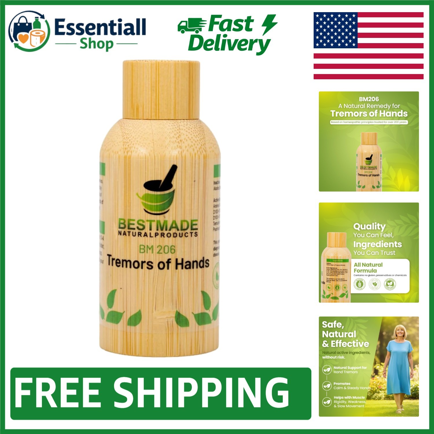 Bestmade 30mL Natural Support Drops for Hand Tremors – Easy Daily Solution