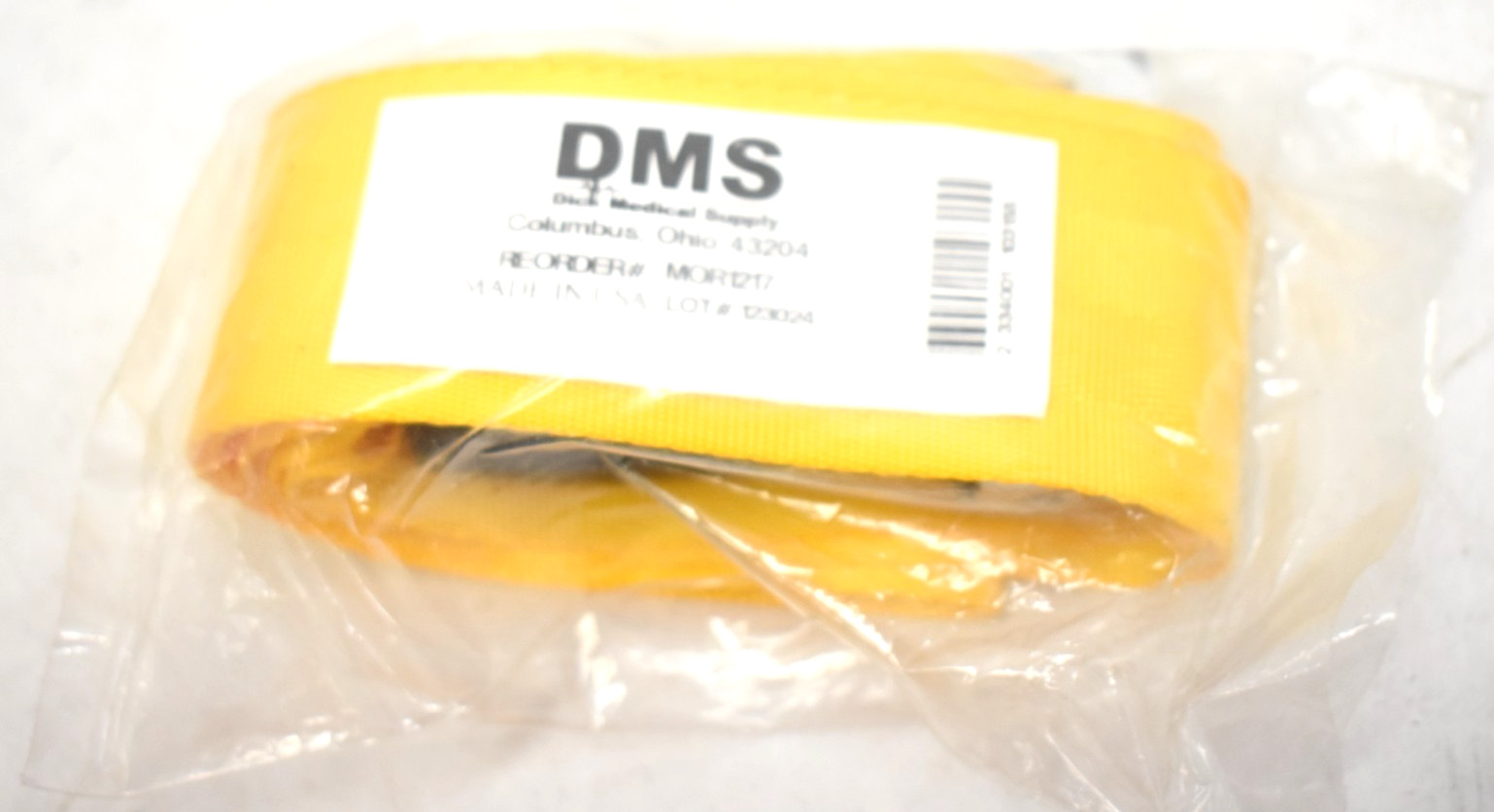 Dick Medical Supply Strap DMS Push Button Swivel Speed Clip Yellow Strap MOR1217
