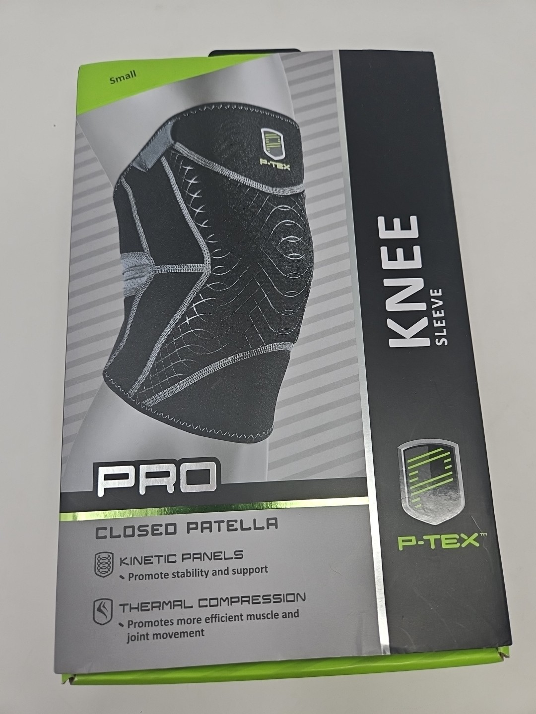 P-TEX Pro Closed Patella Knee Sleeve Size Small Kinetic Panels & Compression NIB