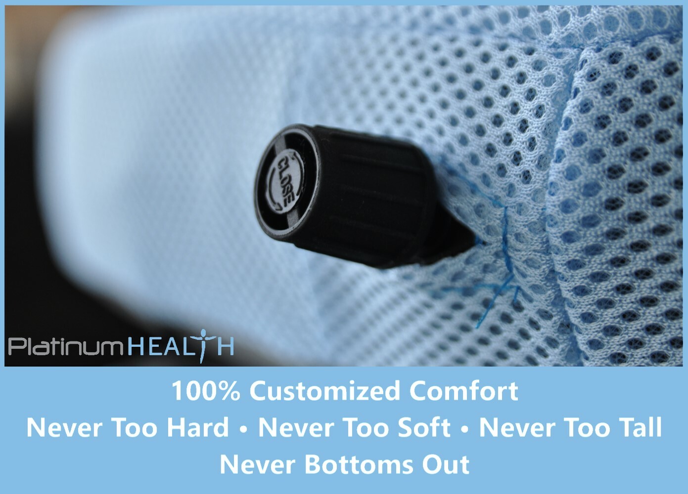 SMART SEAT CUSHION Self Inflating USER ADJUSTABLE Comfort NEVER BOTTOMS OUT