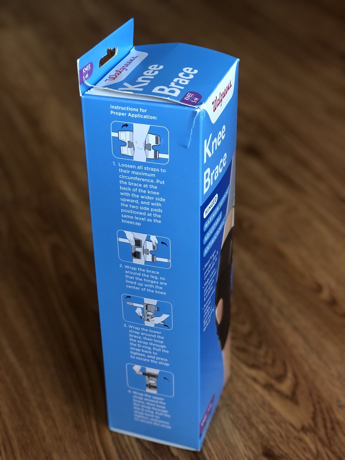 hinged knee brace For Men And Women Brand Walgreen . New In Box . Size S-M.