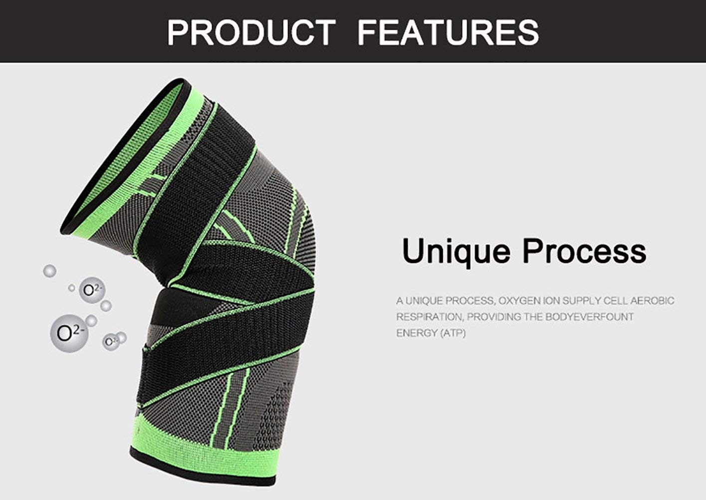 Knee Compression Sleeve Brace Support Sports Running Arthritis Pain FROM USA