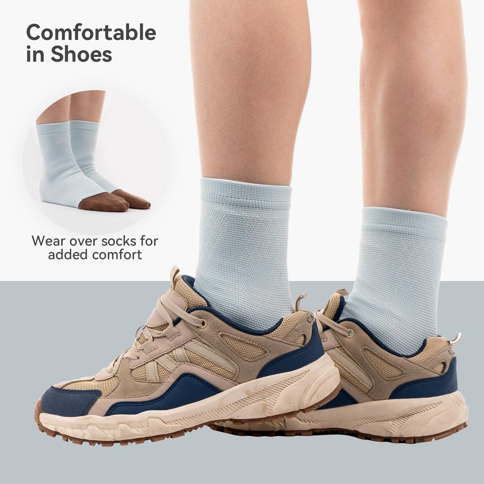 INDEEMAX Ankle Brace Light Blue Medium 2 Pack