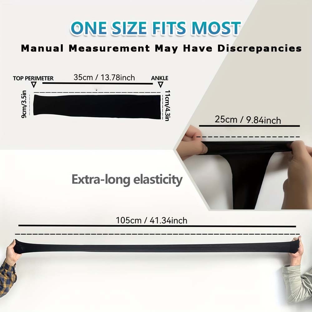 Comfortable Non-Slip Stretchable One-Size-Fits-Most Soft Compression Leg Sleeves
