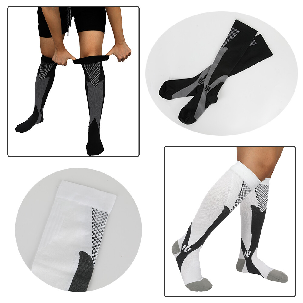 3/2 Pairs Copper Compression Socks 20-30mmHg Graduated Support Mens Womens S-2XL