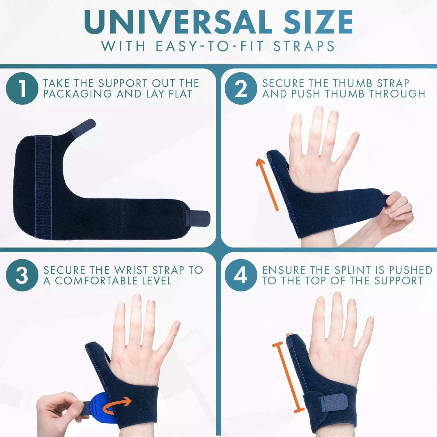 Thumb Splint Support Brace – Left or Right – De Quervain’s Splint (Universal)
