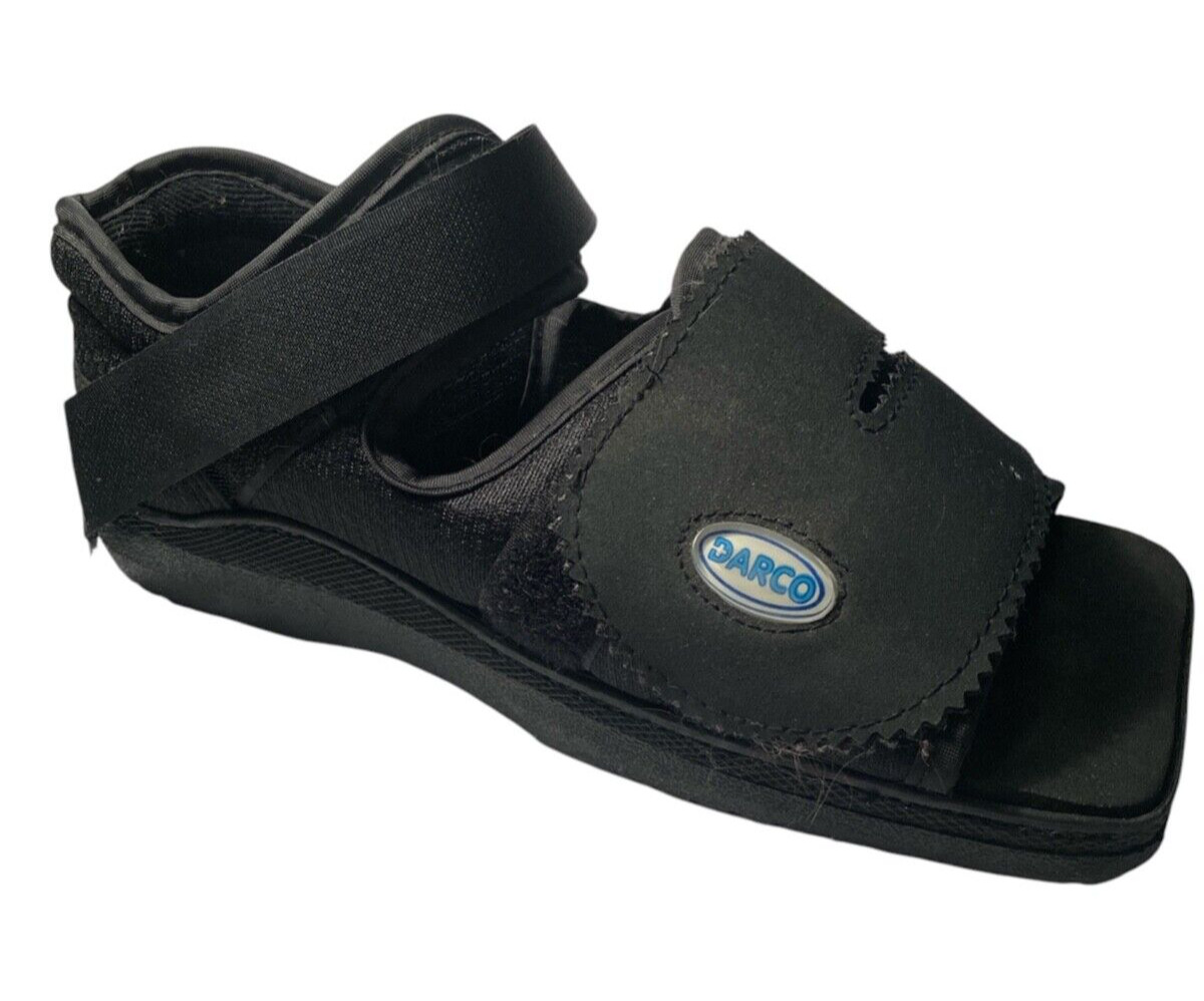 DARCO MedSurg Black Post-Op Shoe Women’s MEDIUM Strapless Forefoot Closure