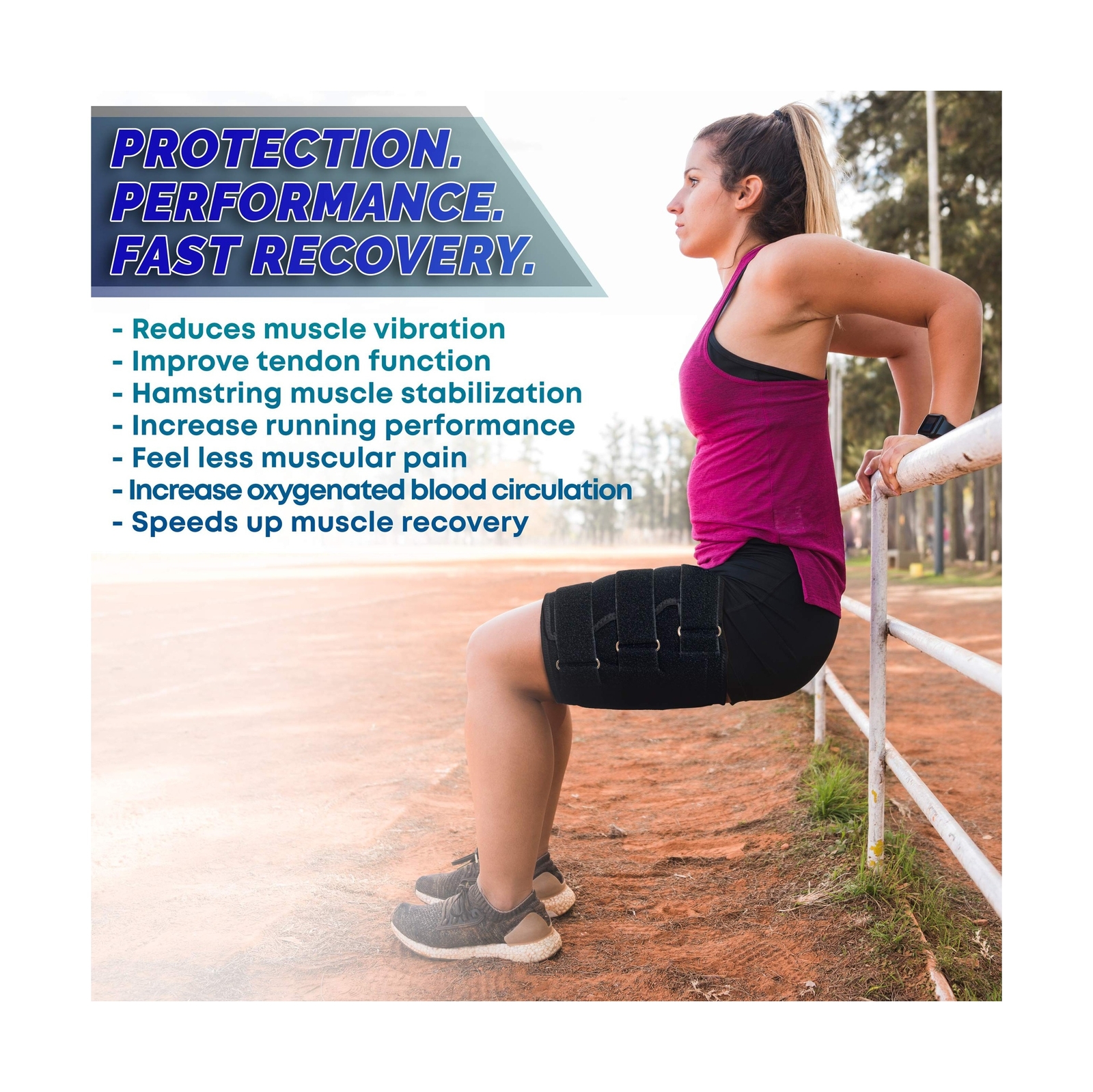 Hamstring Compression Sleeve Recovery Support – Non-Slip Groin Wrap for Adduc…