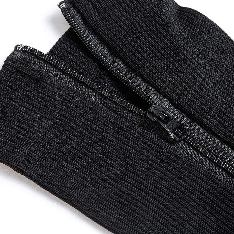 1 Pair Zipper Compression Socks Support Graduated Stockings Mens Women 20-30mmHg