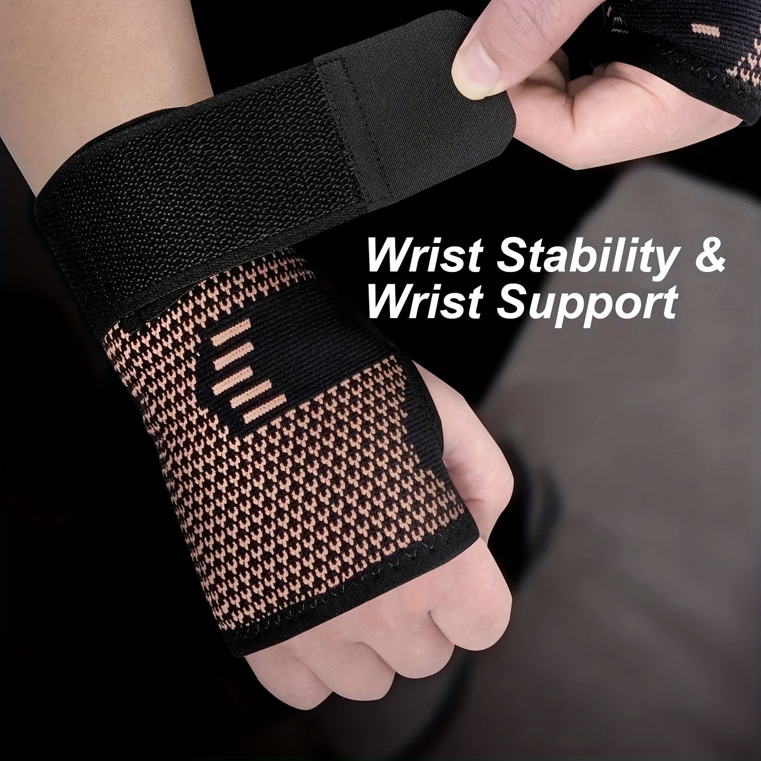 2pcs Copper Wrist Compression Sleeve Comfortable Hand Brace Support for Arthriti