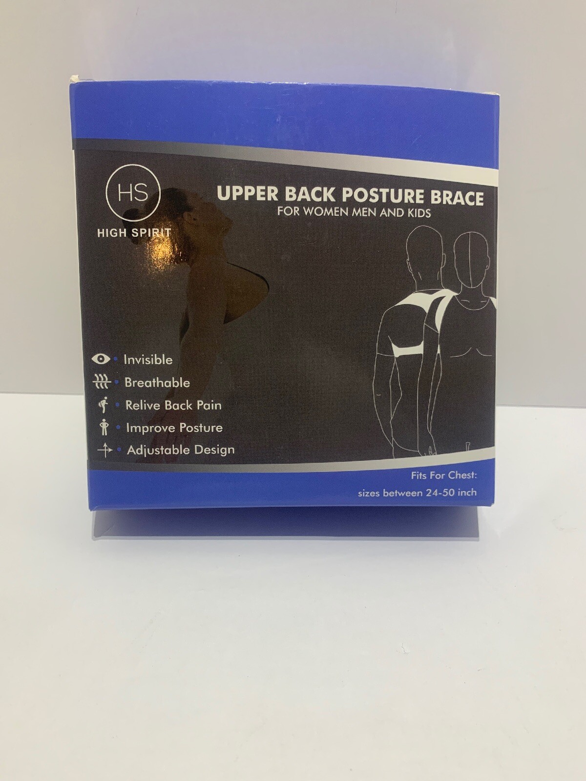 High Spirit Upper Back Posture Brace Sizes Between 24-50 Inch