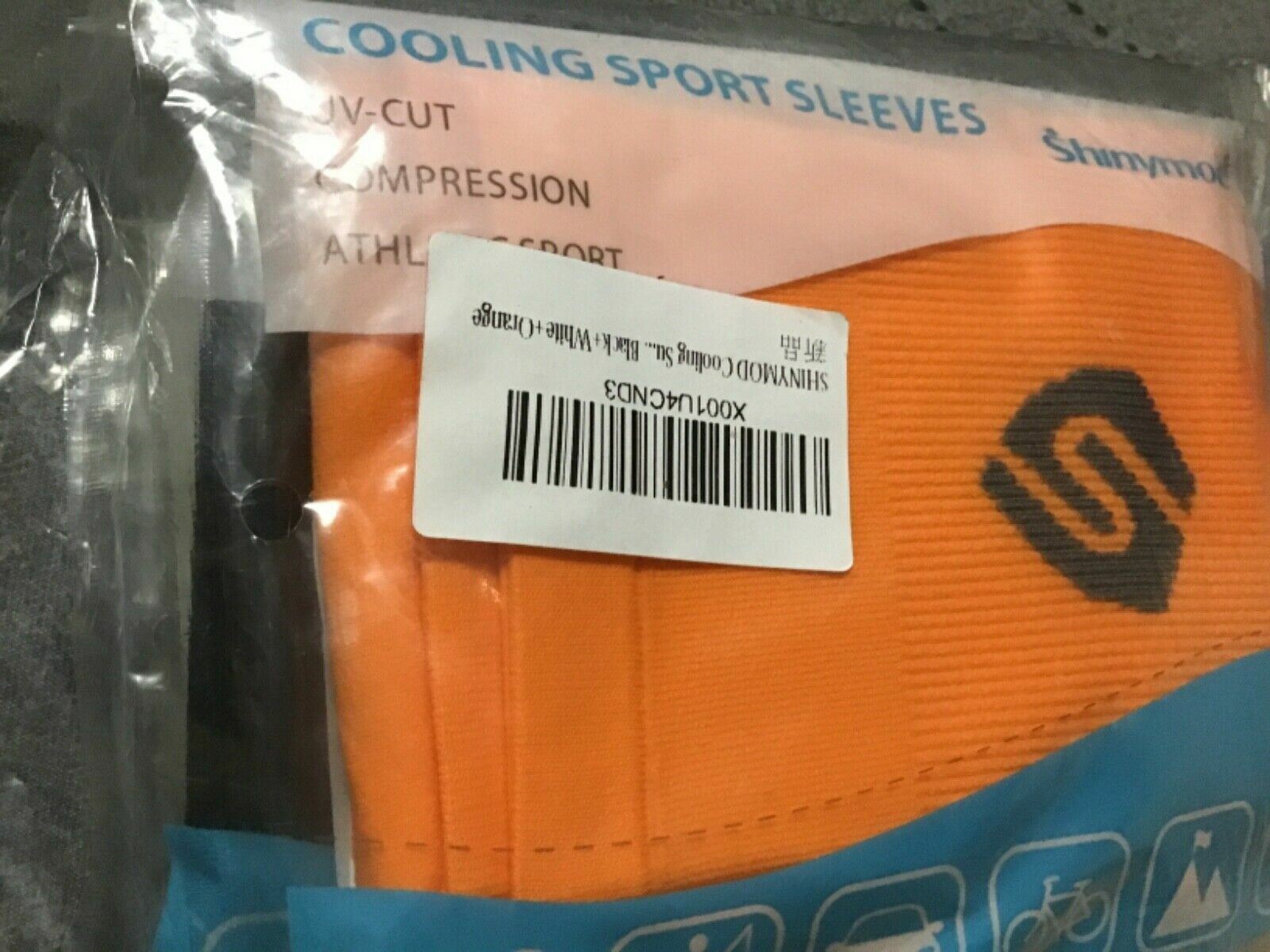 Shinymod cooling sleeves black 3 pack white and orange new