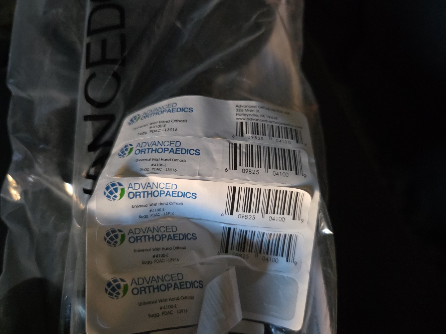 NEW – Advanced Ortho Easy Adjustable Wrist Orthosis # 4100-E