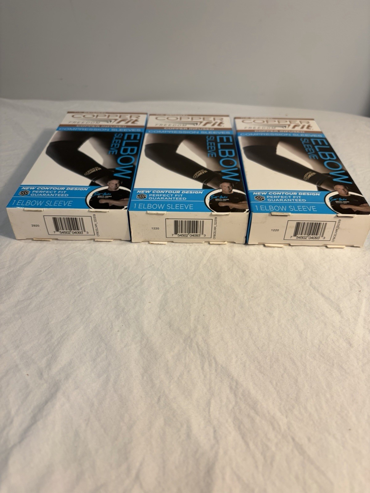 Copper Fit Elbow Compression Sleeves Size M 3 Pack New in Box