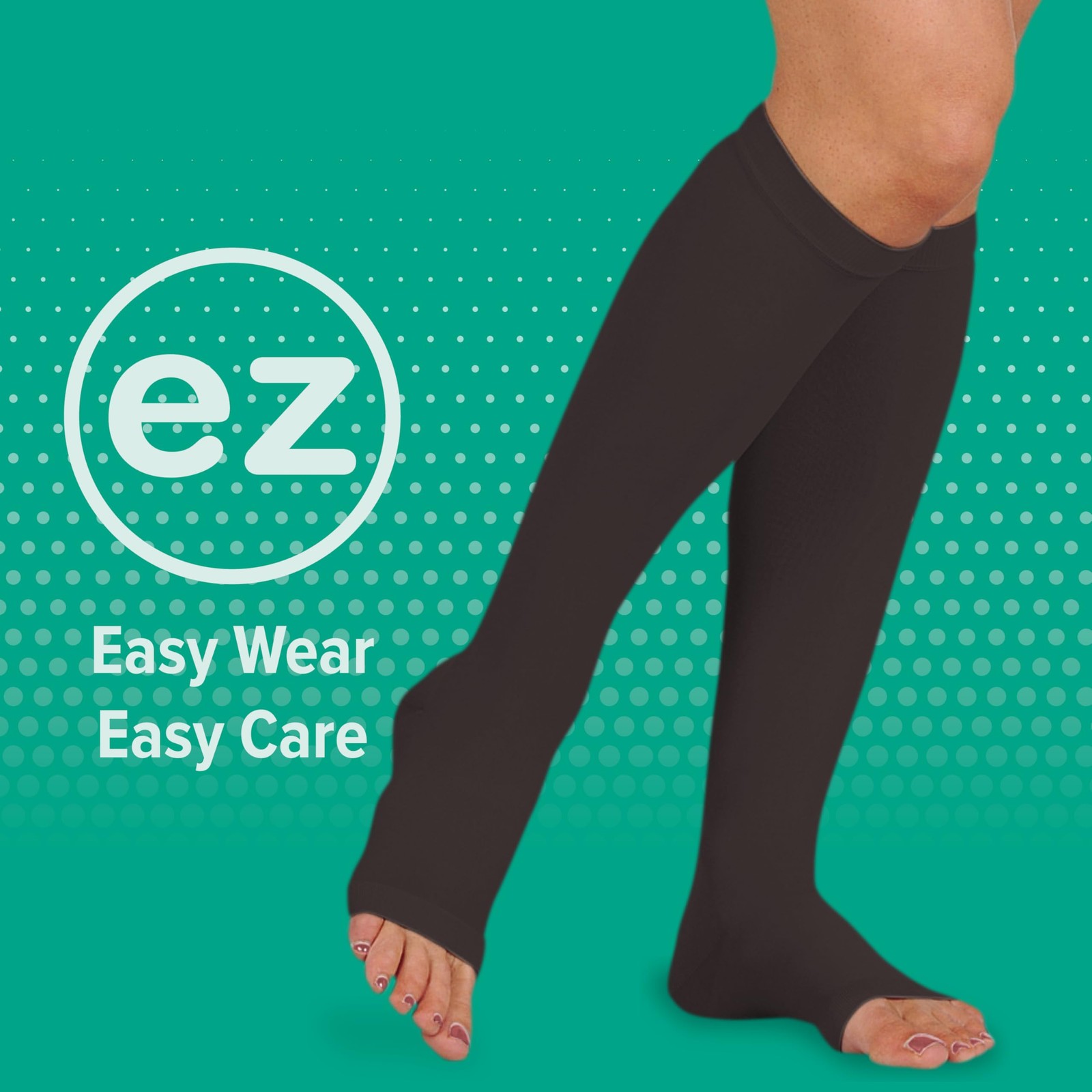 Juzo Basic 4410 Knee-High 15-20 mmHg Open Toe Compression Stocking – Men & Wo…
