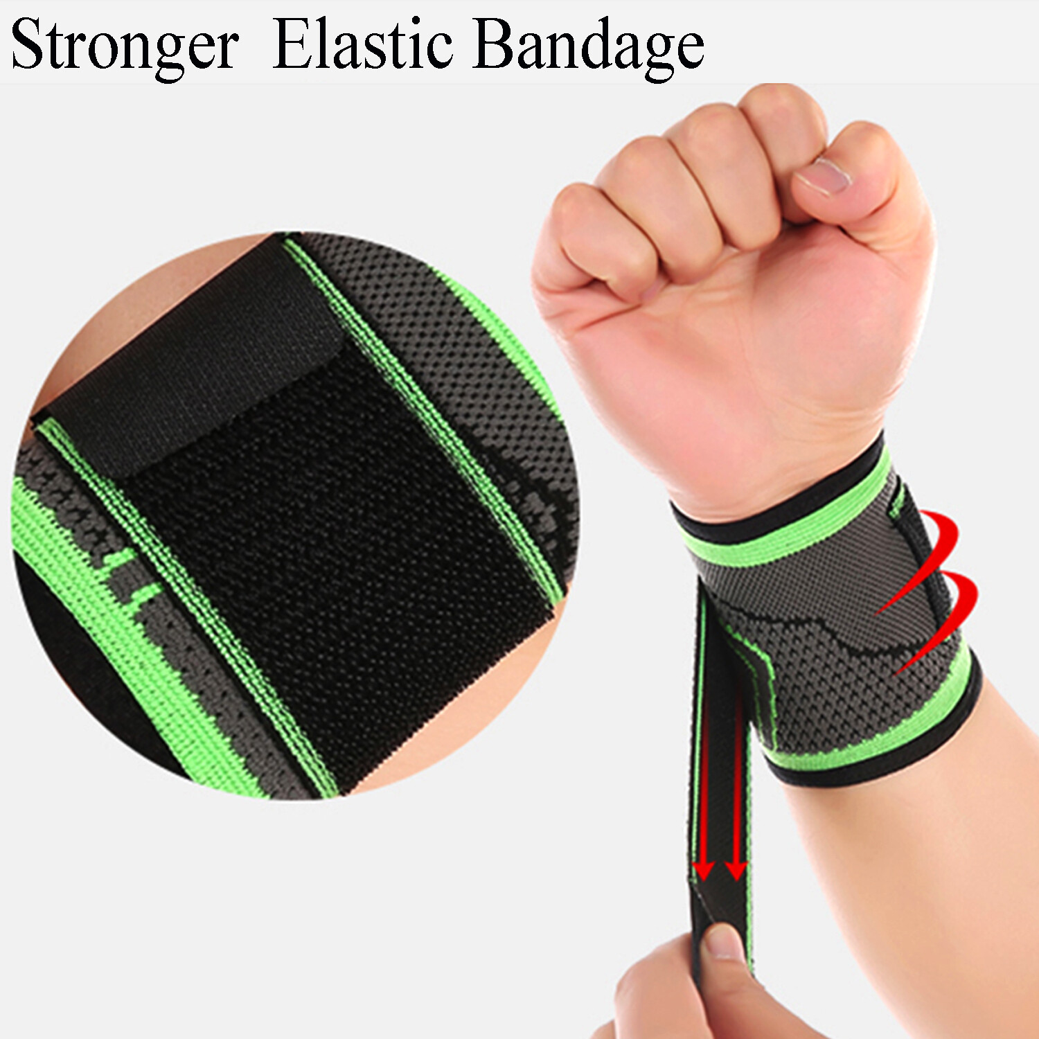 Wrist Brace Band Wrap Adjustable Support Gym Strap Carpal Tunnel Bandage Sports