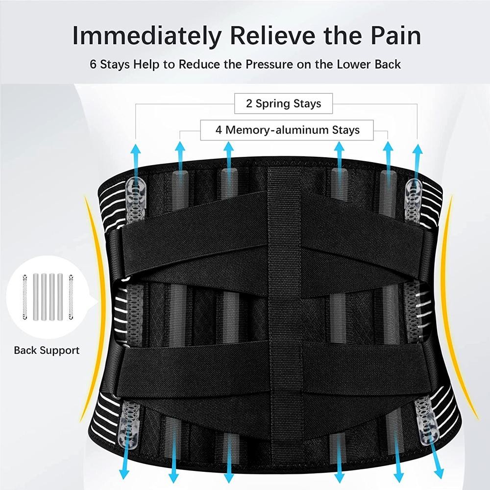 Back Brace for Lower Back Pain, Lumbar Support Belt, Sciatica Relief for Men/wom