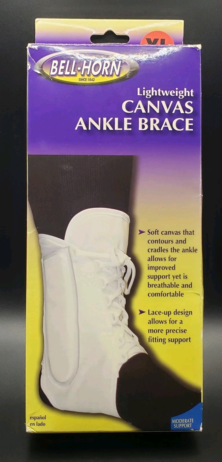 BellHorn Since 1842 Lightweight Lace-up Ankle Brace White X Large Sealed New W/T
