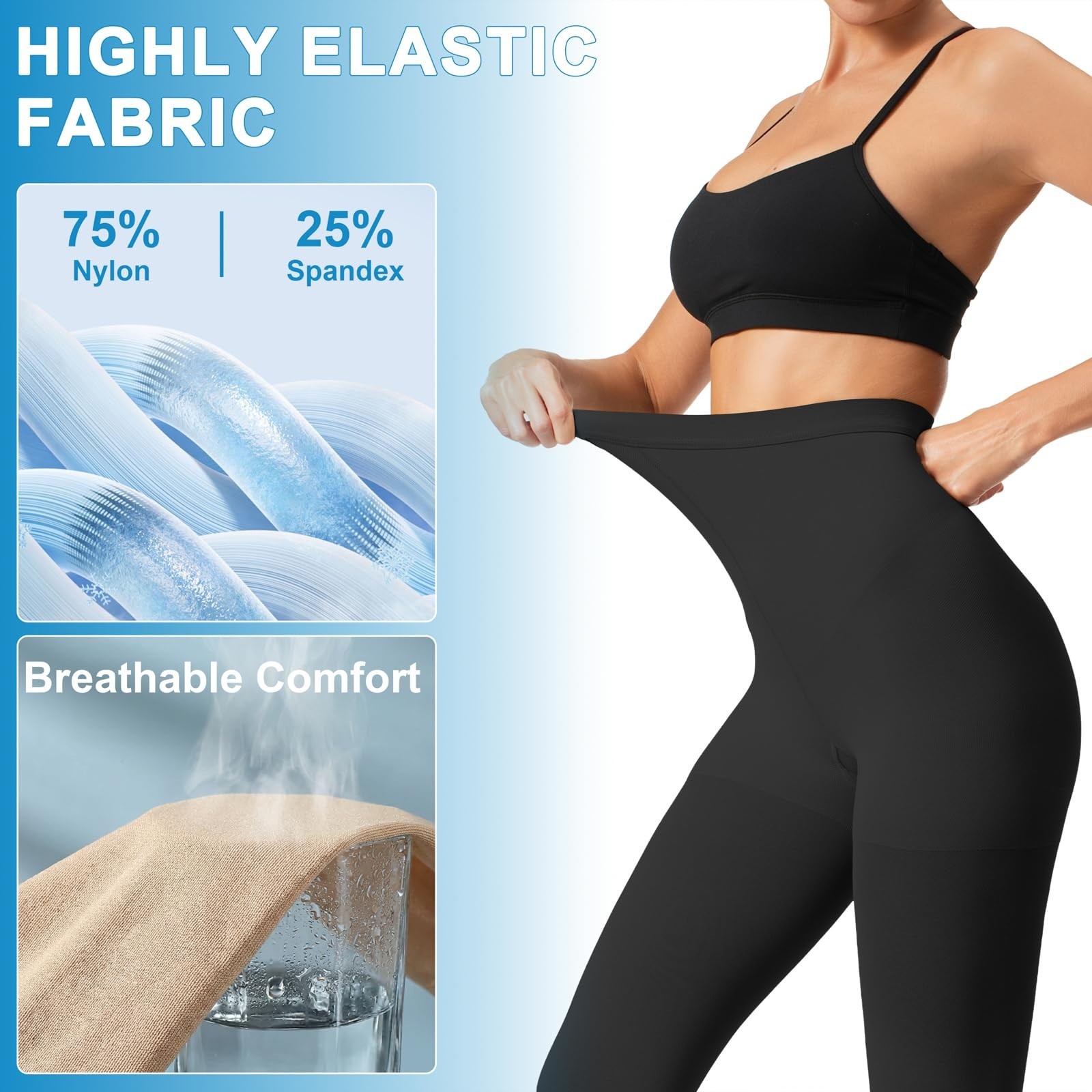 20-30 mmHg Medical Compression Pantyhose for Men & Women – Footless Support Stoc