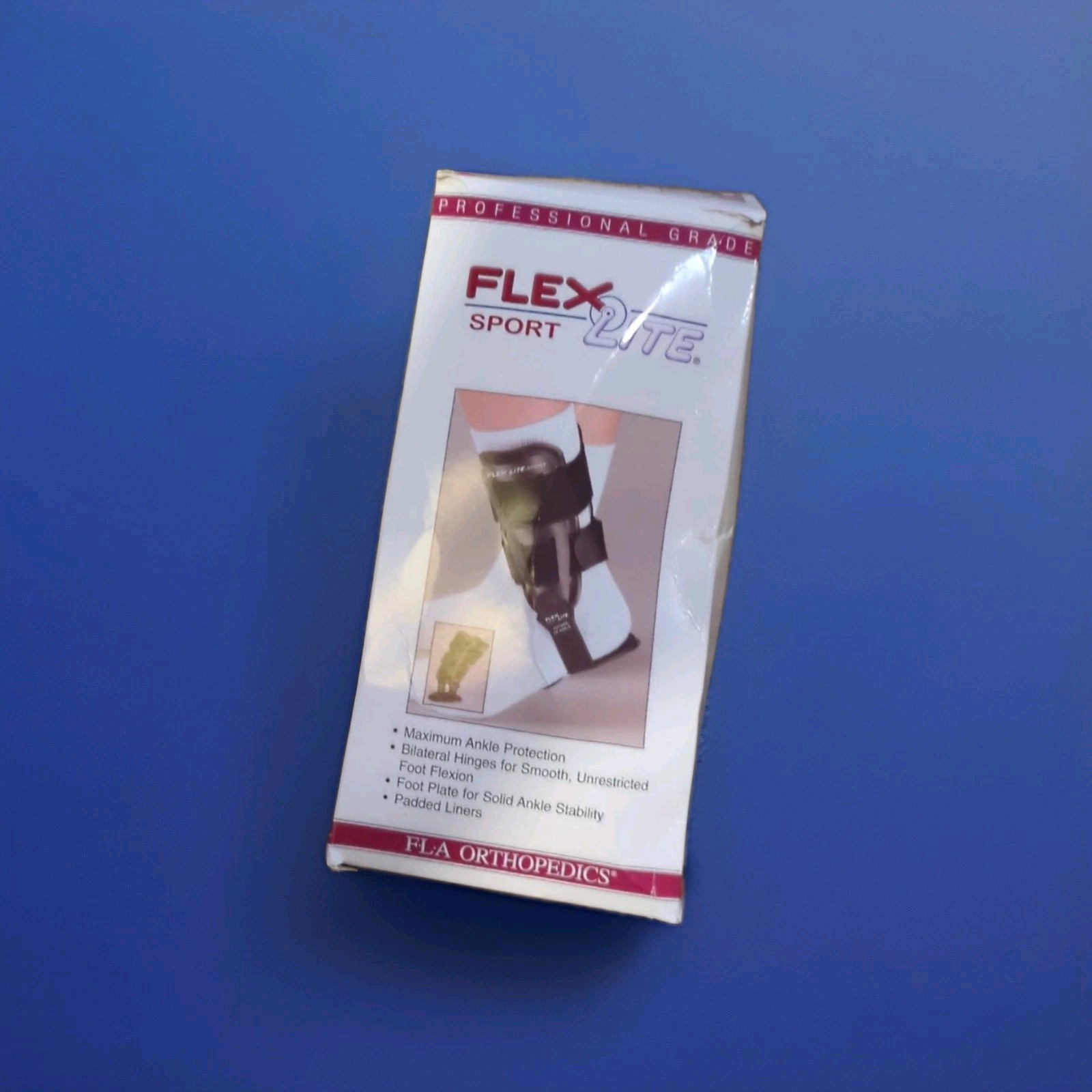 FLA Orthopedics Flex Sport Lite Hinged Ankle Brace Large Black New In Box