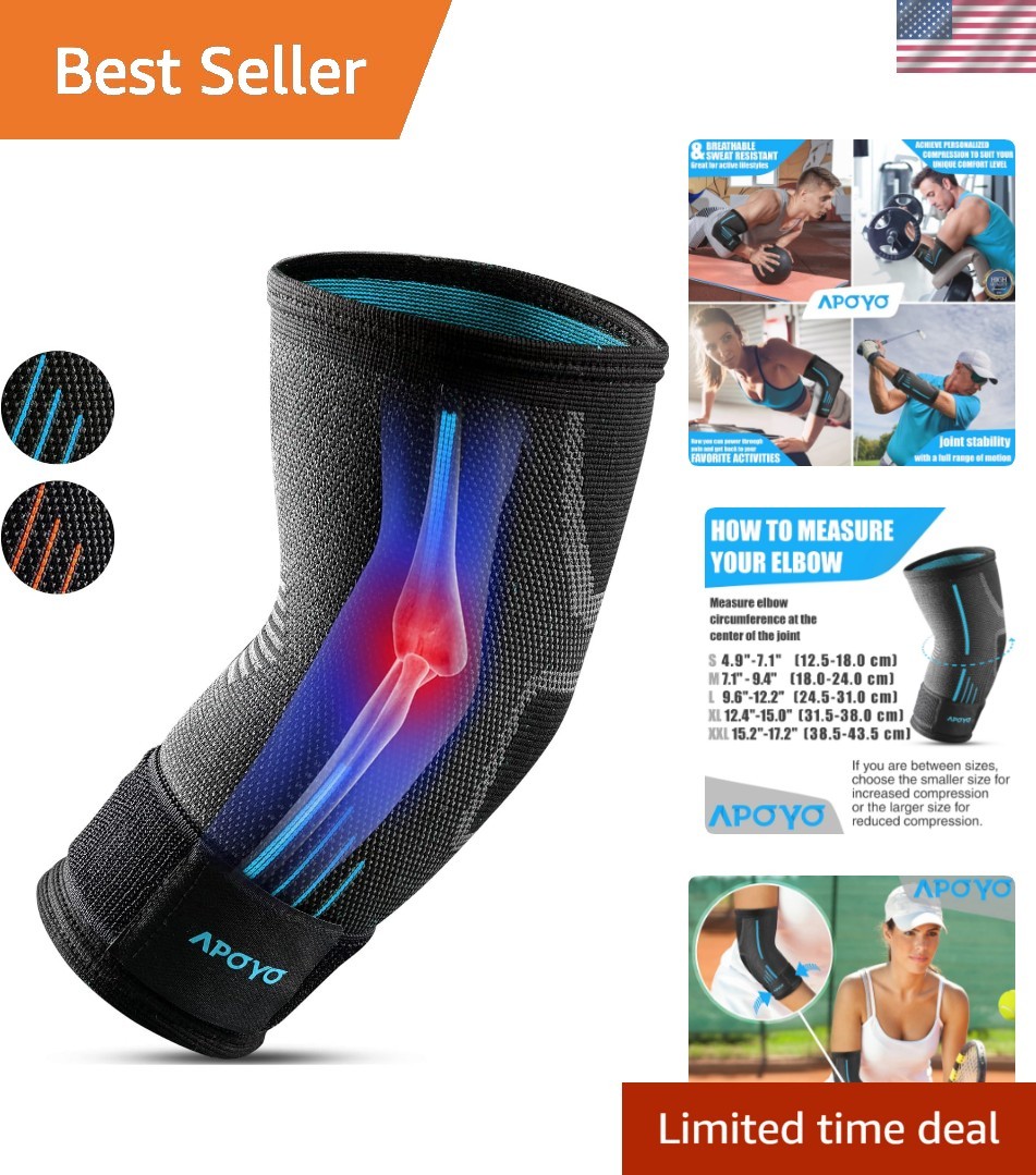 Elbow Compression Sleeve for Arthritis Tendonitis Tennis Elbow Workout Relief…