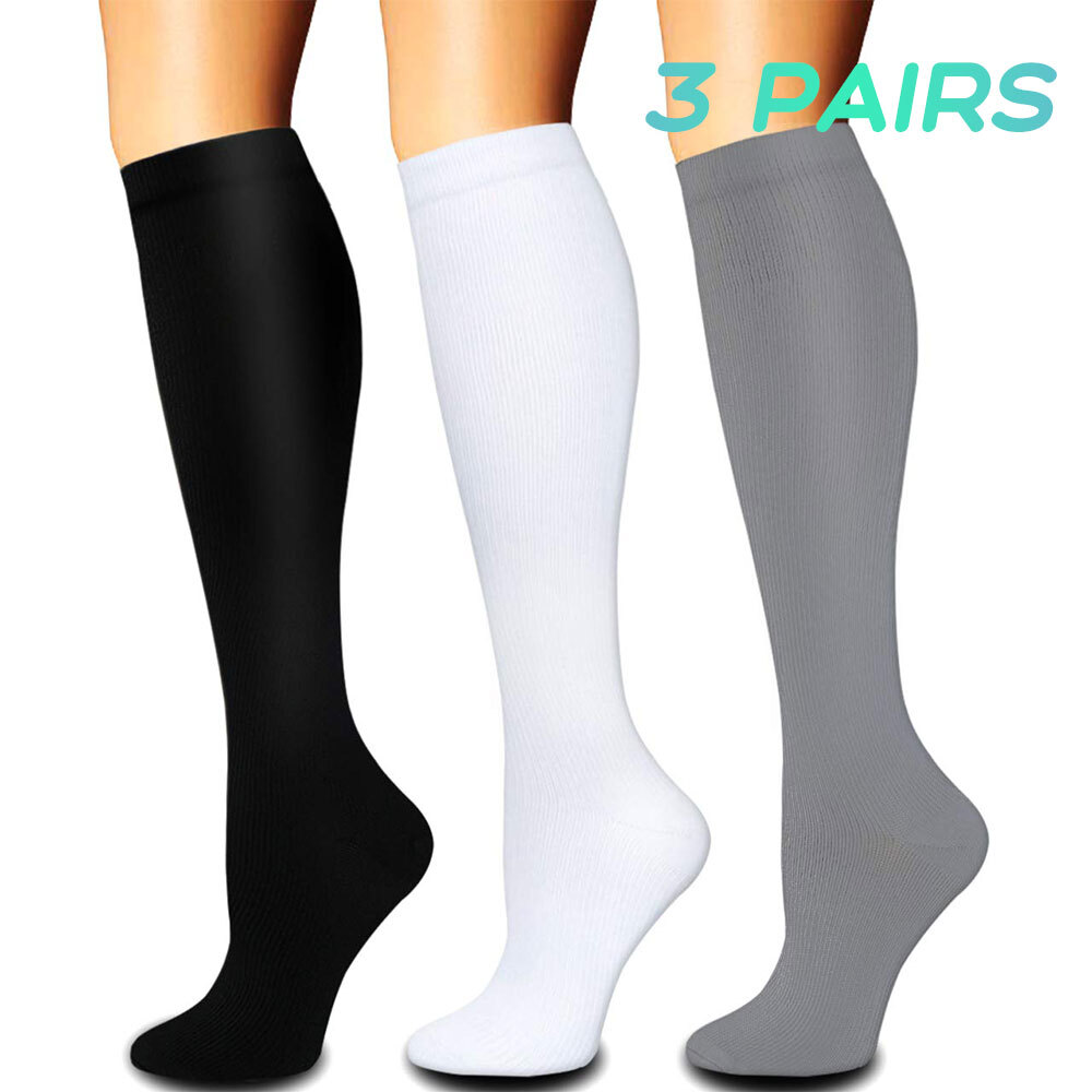 3xMen’s Medical Socks Compression Dress Sock’s SIZES 5-9, 9-15, 20-30 mmHg Socks