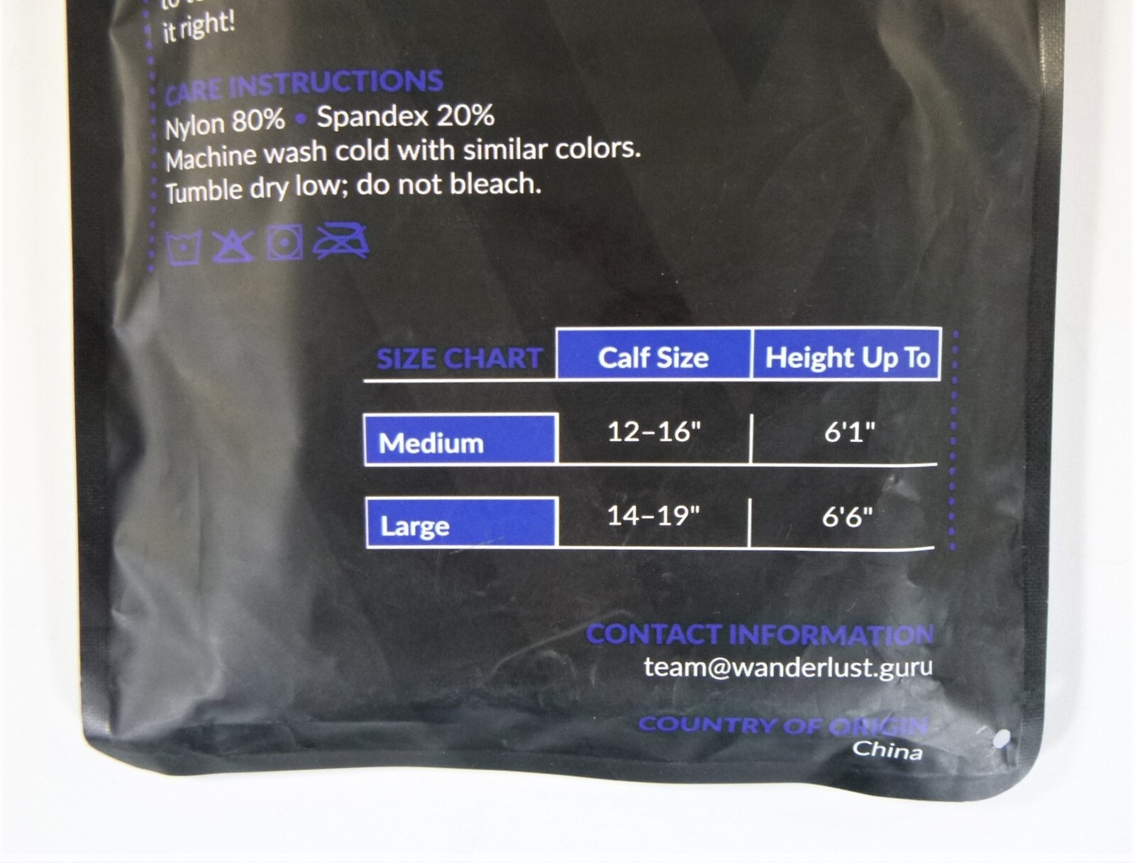 Wanderlust Calf Compression Sleeve Footless Support Sock Circulation, Recovery M