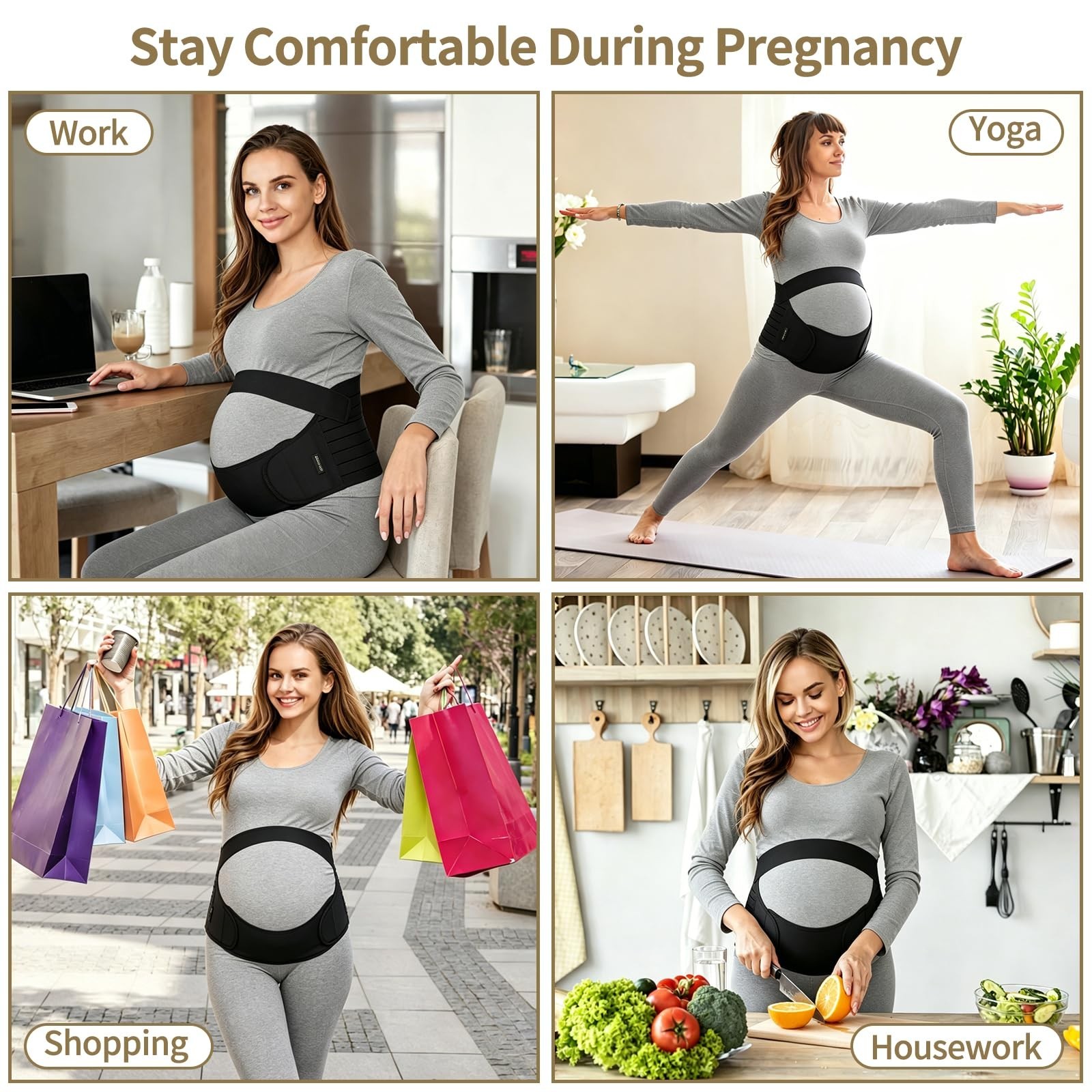 3-in-1 Maternity Support Belt for Pregnancy | Belly Band for Back & Hip Pain Rel