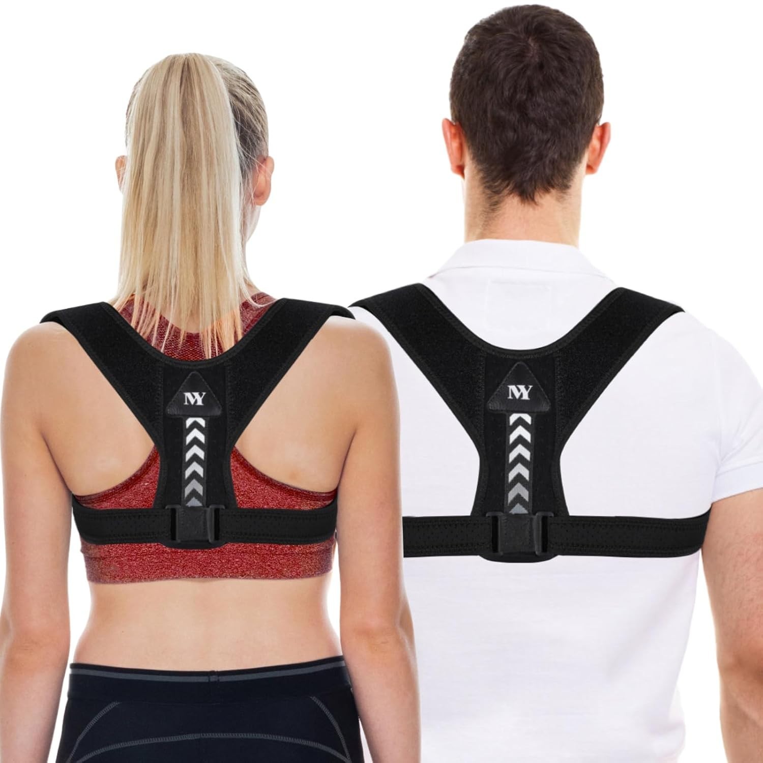 Posture Correction Device – Breathable Lightweight Back Brace for Comfort, Grey