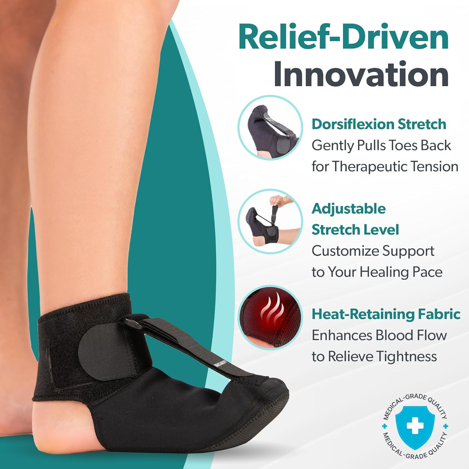 Plantar Fasciitis Night Splint Sock Small Adjustable Foot Support Pain Relief