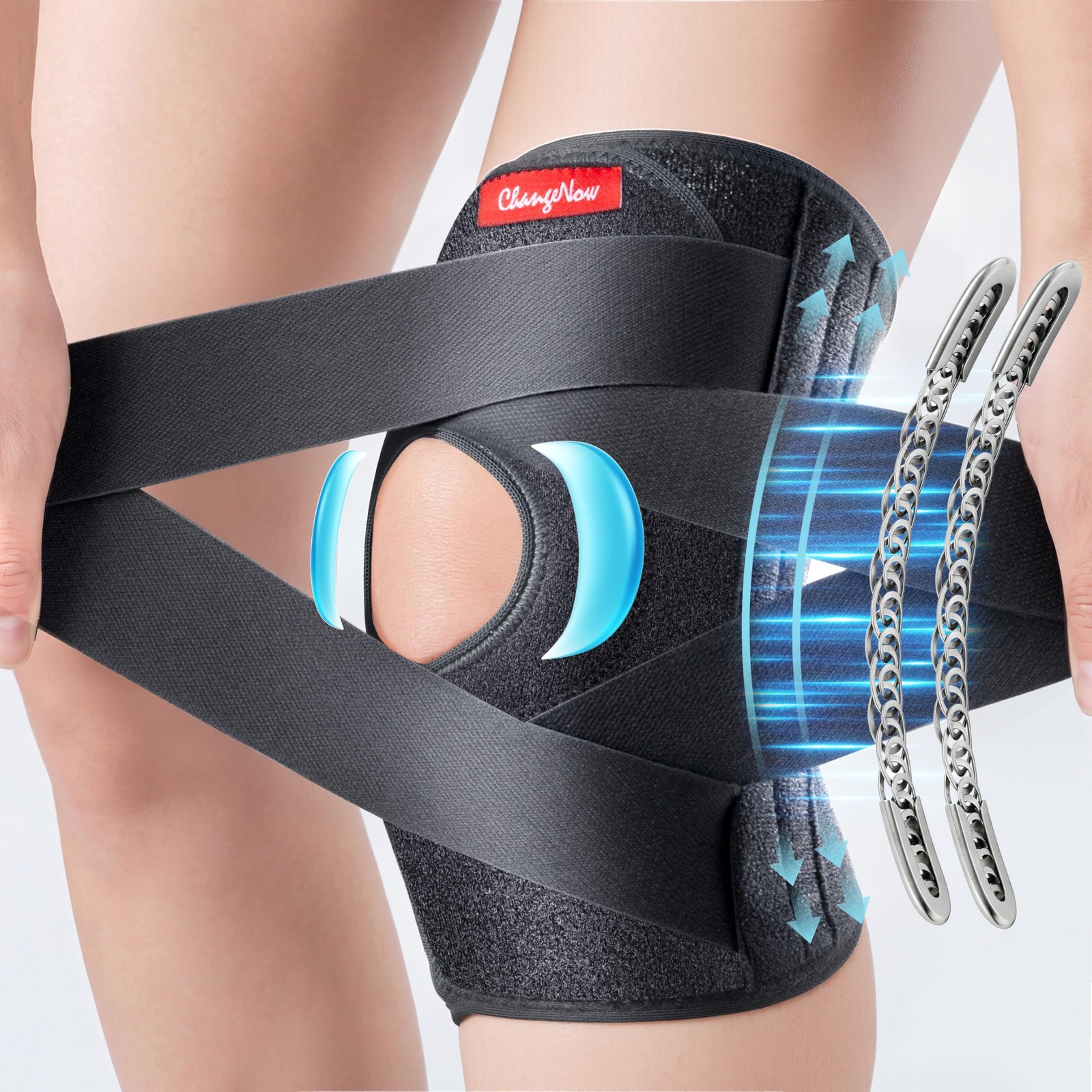 Medical-Grade Knee Brace for Women & Men,[Adjustable V-Straps & Anti-Slip] Kn…