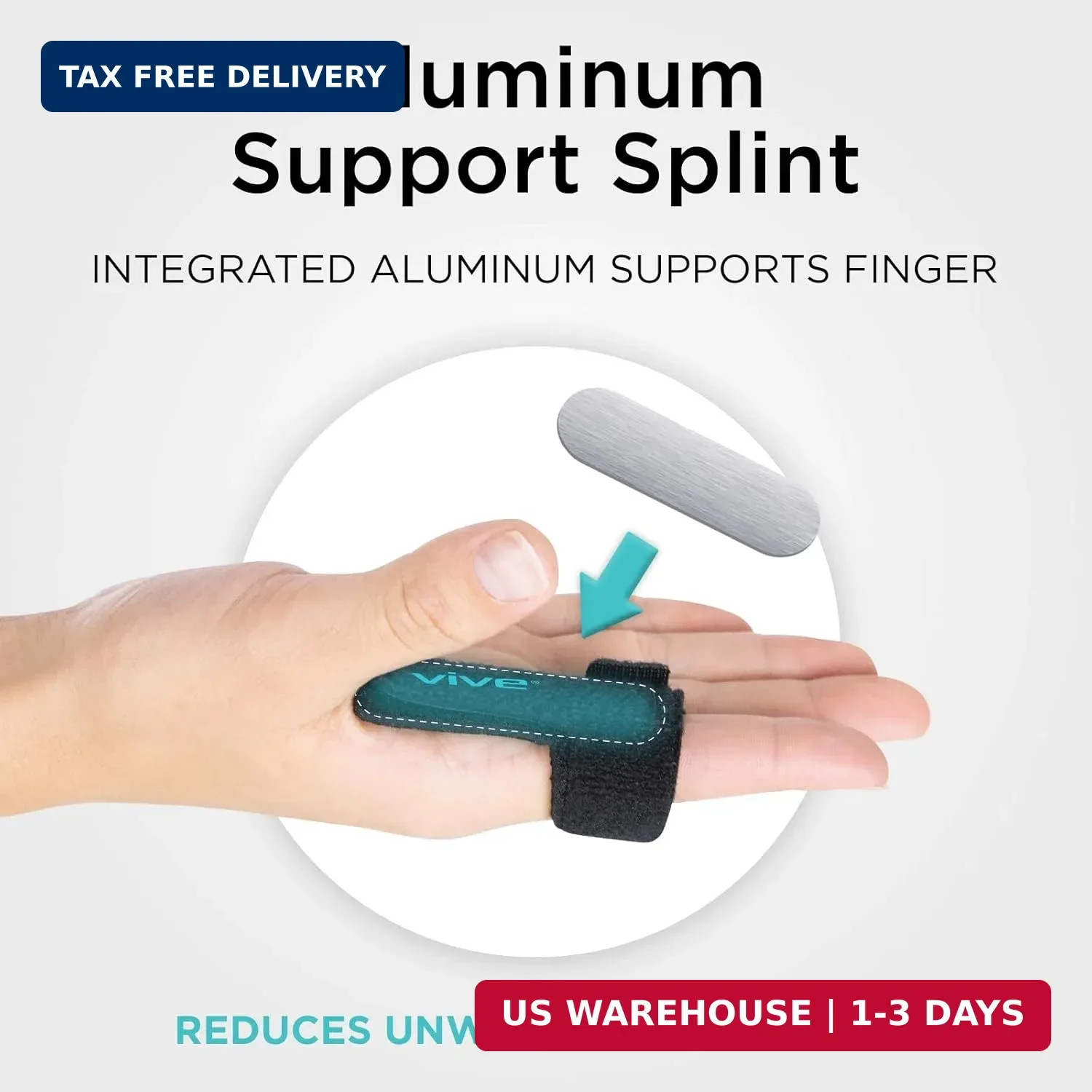 Vive Trigger Finger Splint – Support Brace for Middle, Ring, Index, Thumb and Pi