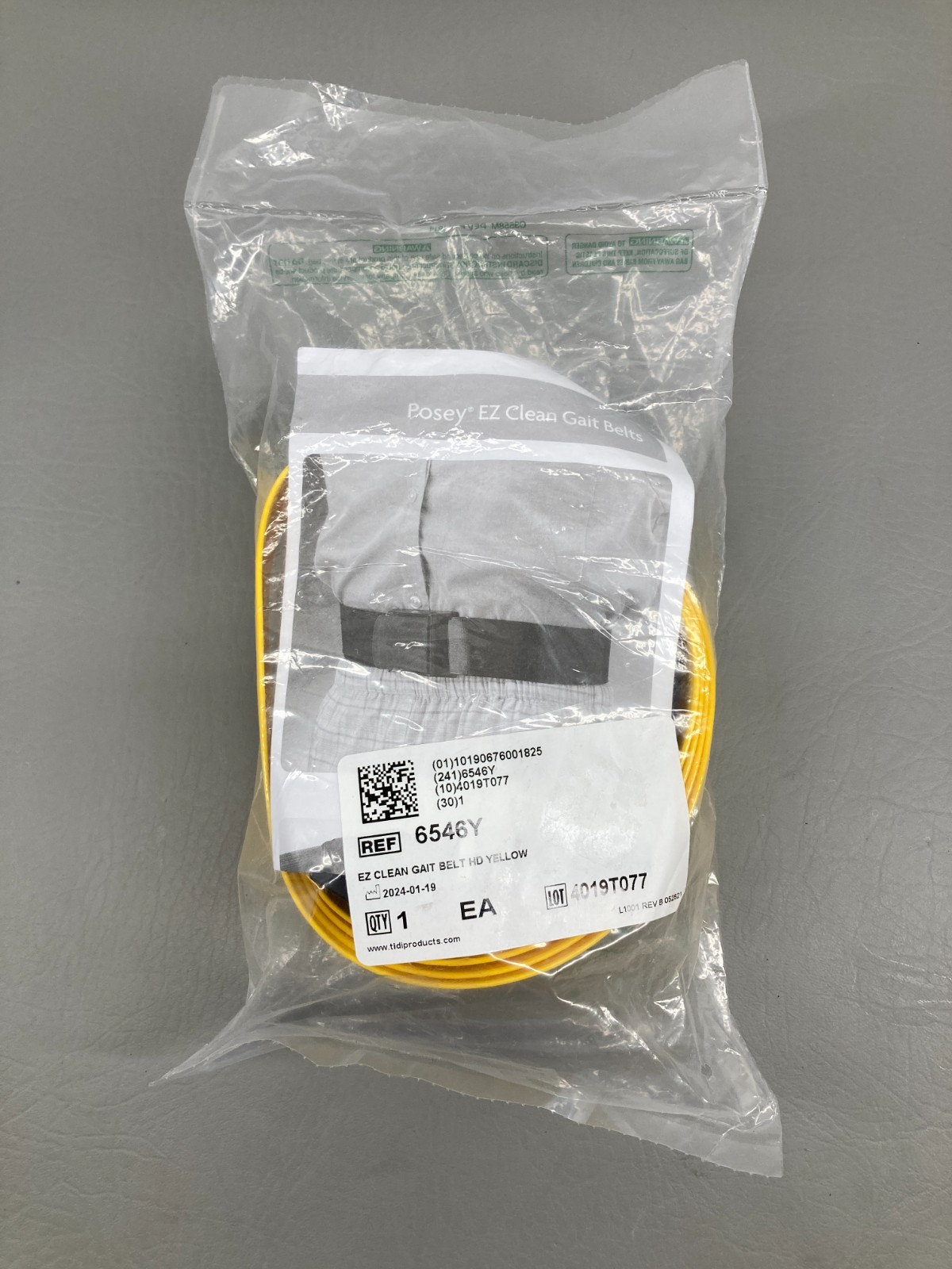 Posey EZ Clean Gait Belt Yellow 6546Y New Sealed