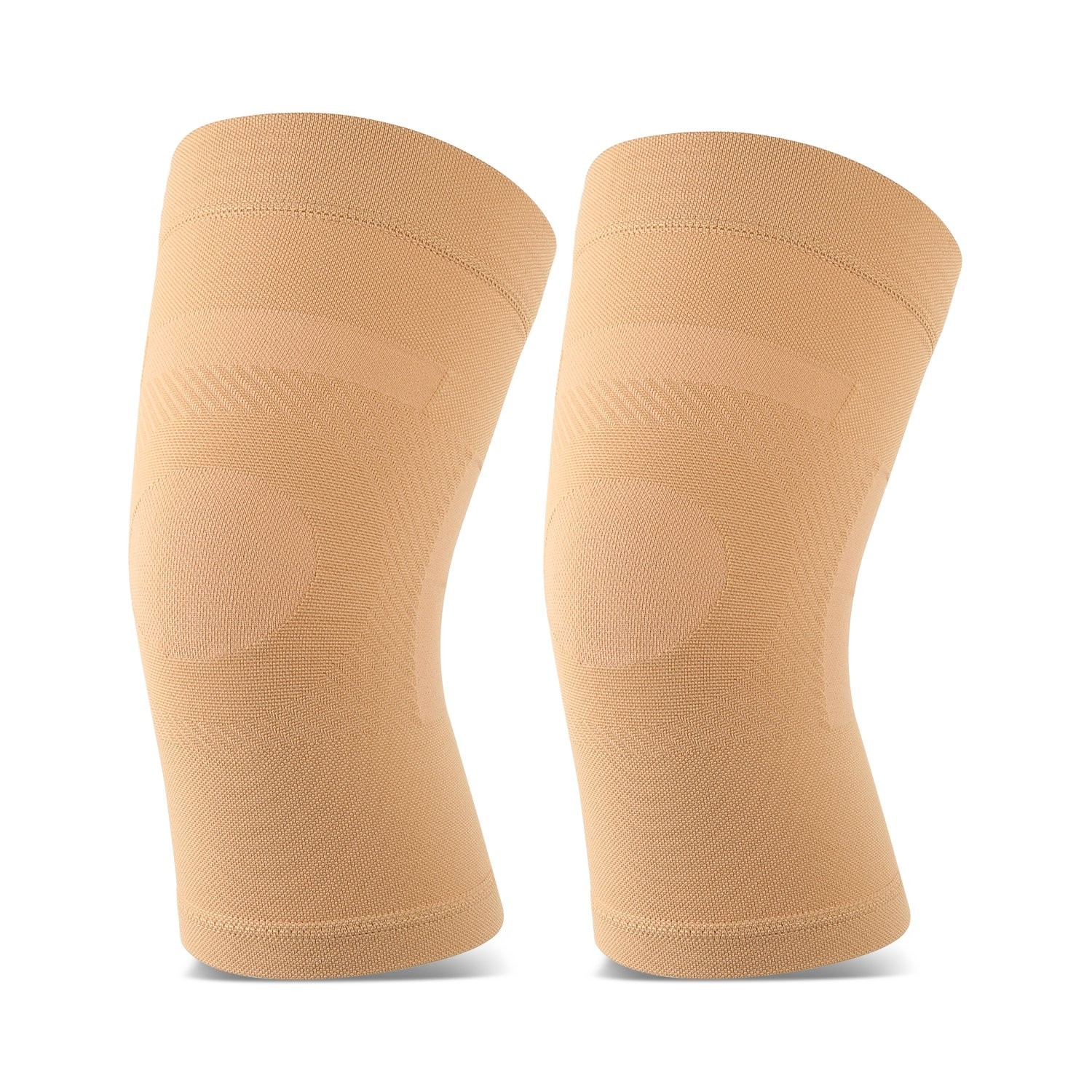 Knee Sleeves, 1 Pair, Could Be Worn Under Medium (1 Pair), 1 Pair Beige