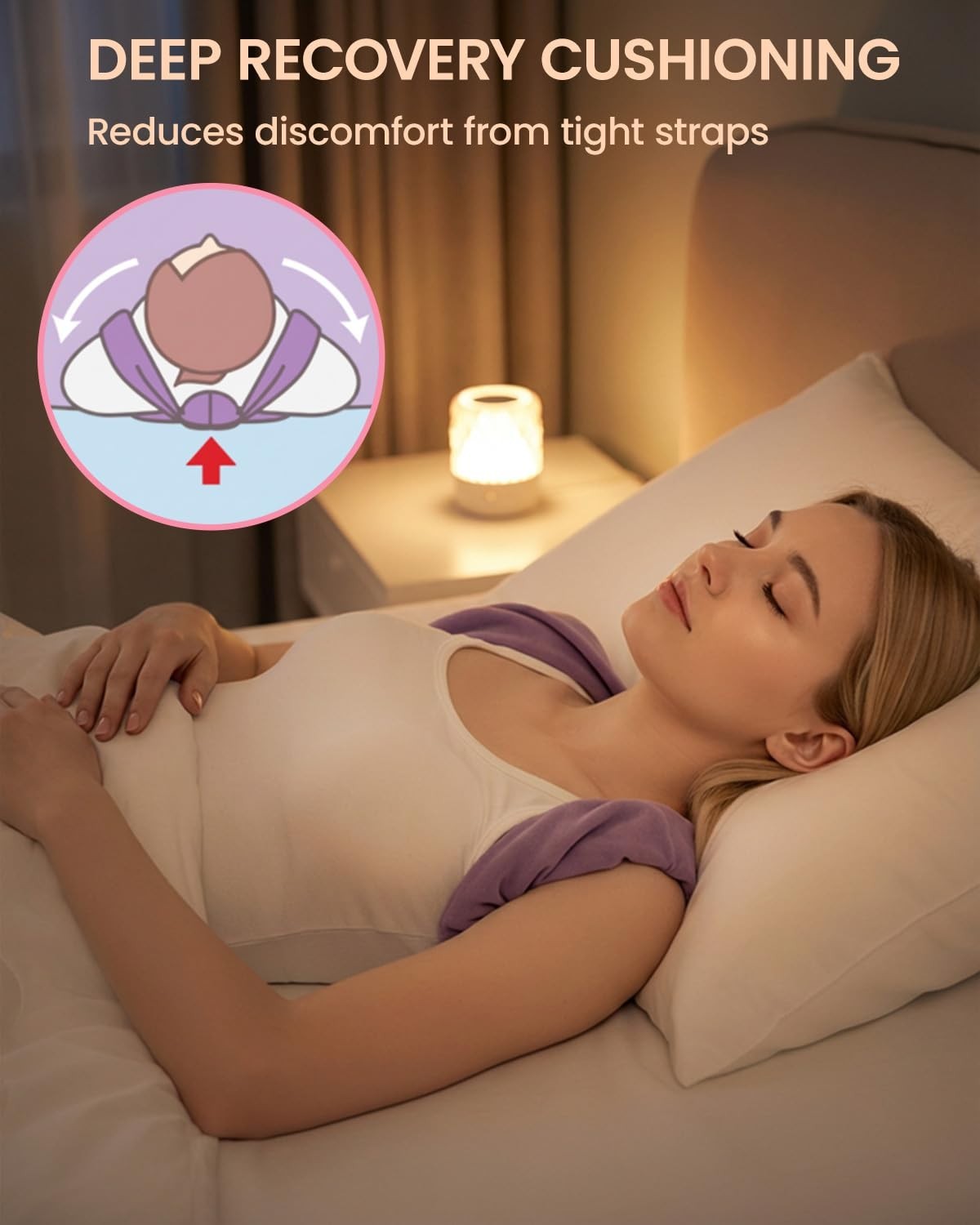 Lightweight Lavender Back Brace for Sleeping – Enhanced Comfort & Spine Support