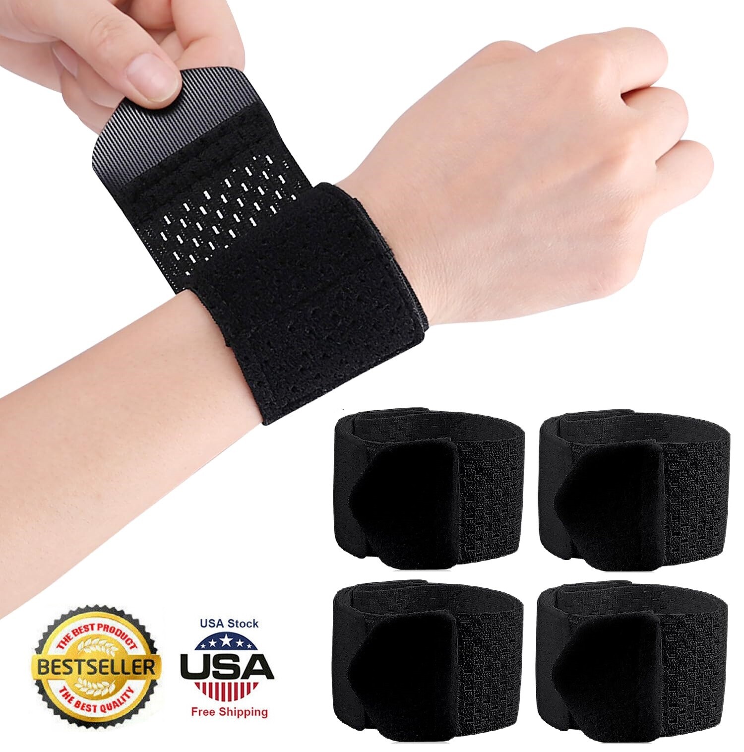 Adjustable Flexible Wrist Wraps for Carpal Tunnel Working Out and Pain Relief US