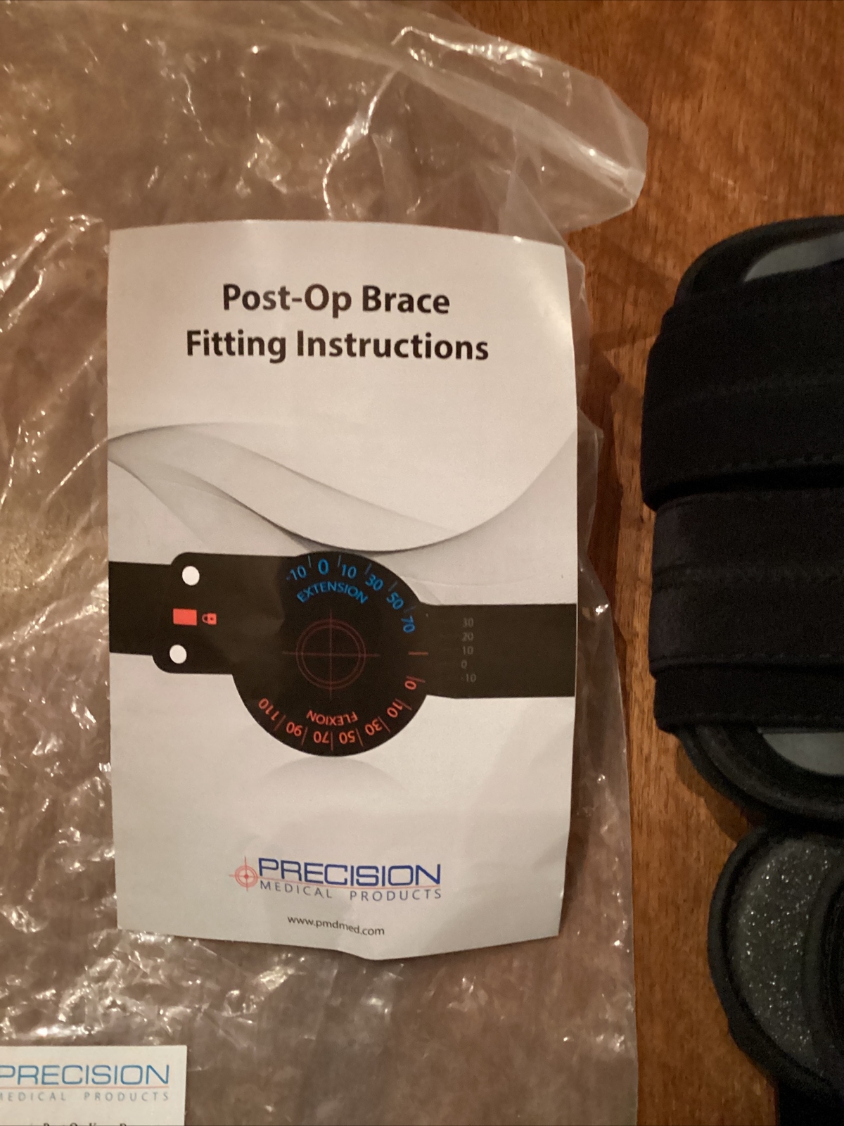 new Precision Medical Products Telescopic Post Op Knee Brace 10-1001