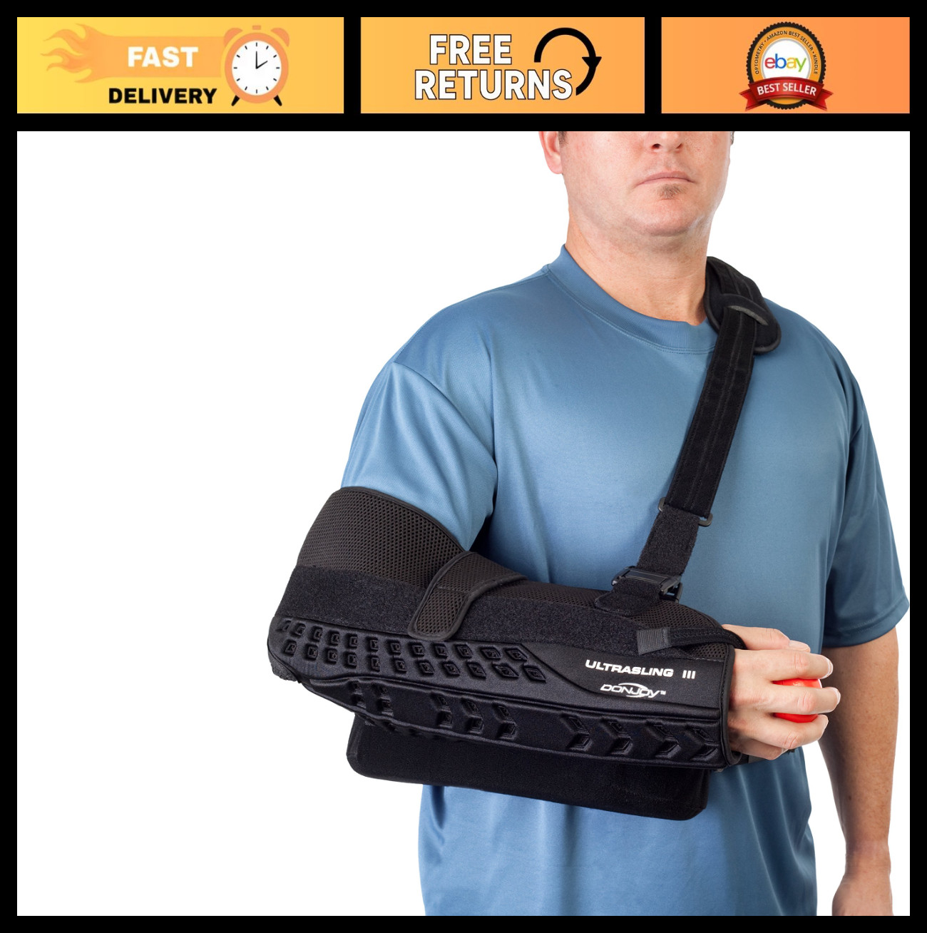 UltraSling III Shoulder Support Sling – Adjustable, Comfortable Arm Immobilizer