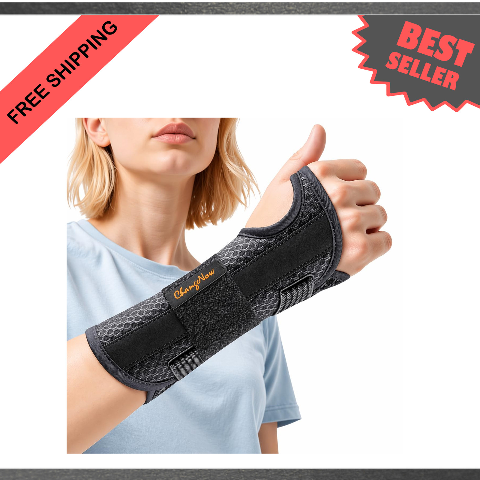 Wrist Support Brace Night Sleep Carpal Tunnel Tendonitis Arthritis Splint for