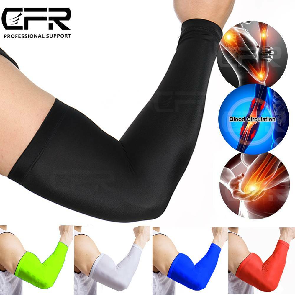 Elbow Support Arm Sleeves Cover UV Sun Protection Basketball sports Compression