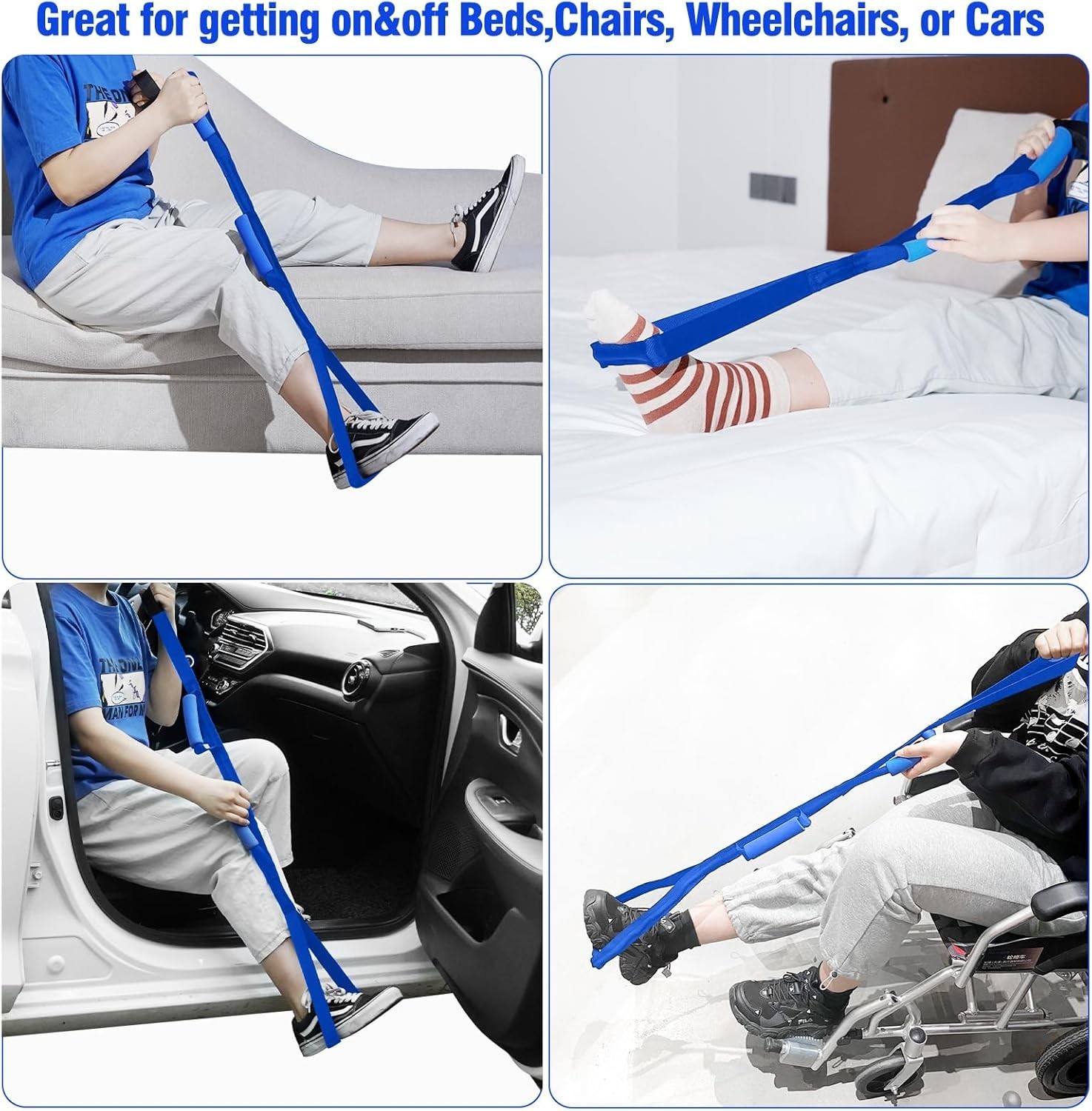 Compact Leg Lifter Strap with Ergonomic Grips – Perfect for Elderly Assistance