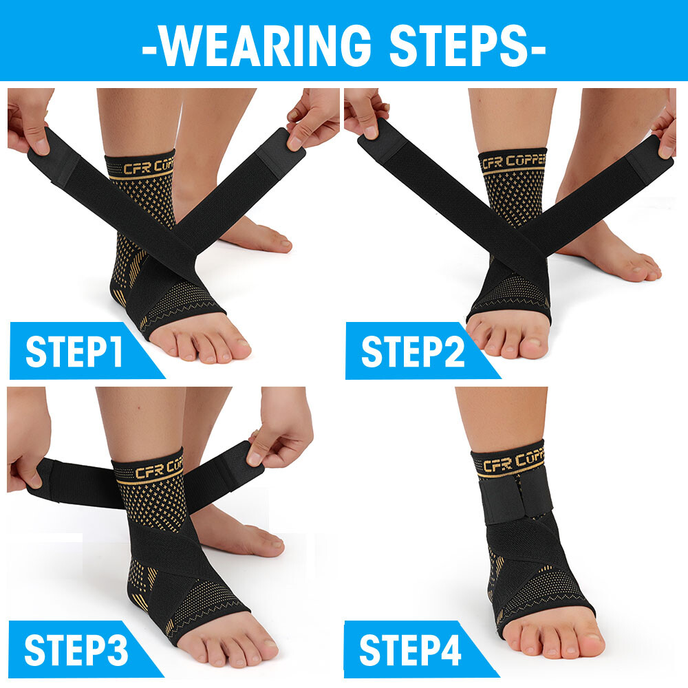 Ankle Brace Support Compression Sleeve Plantar Fasciitis Pain Relief -Foot Wrap
