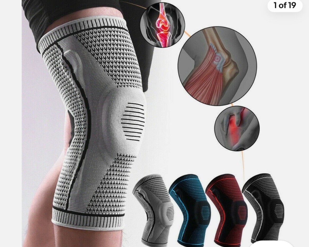 Knee Compression Sleeve Support Brace Patella Stabilizer for Sports Gym Running