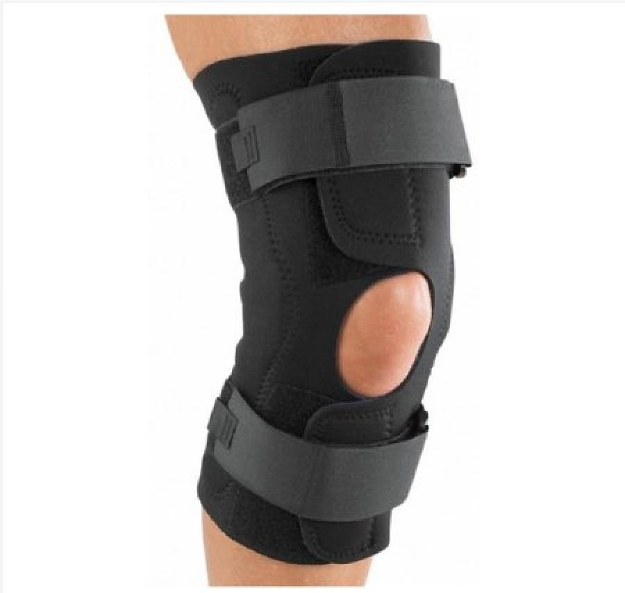 DJO Reddie Knee Brace XXL 25.5-28″ Circumf. Black Left/Right Hinged Wraparound 1