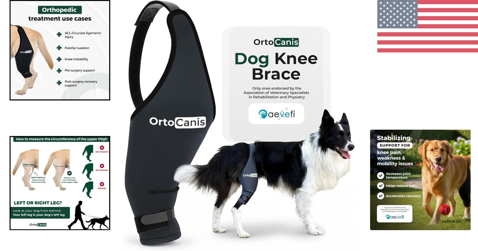 Medium Neoprene Dog Knee Brace – Eases Swelling, Supports Post-Surgery Recovery